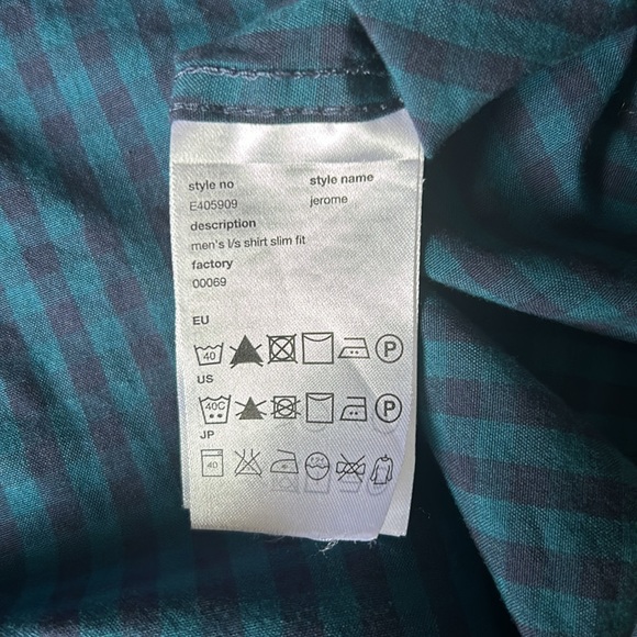 Blue Plaid Wesc Button Down Shirt XL - Picture 6 of 9